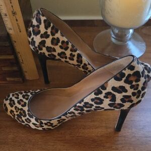 Ann Taylor Animal Calf Hair Heels Leather Sole